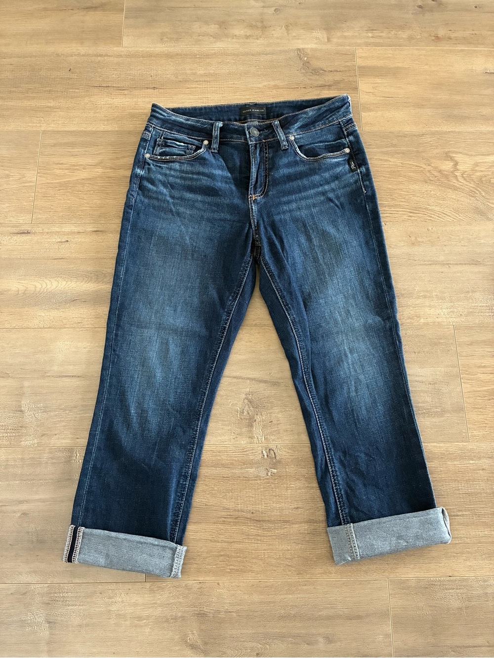 Silver Suki Dark Indigo Capris.